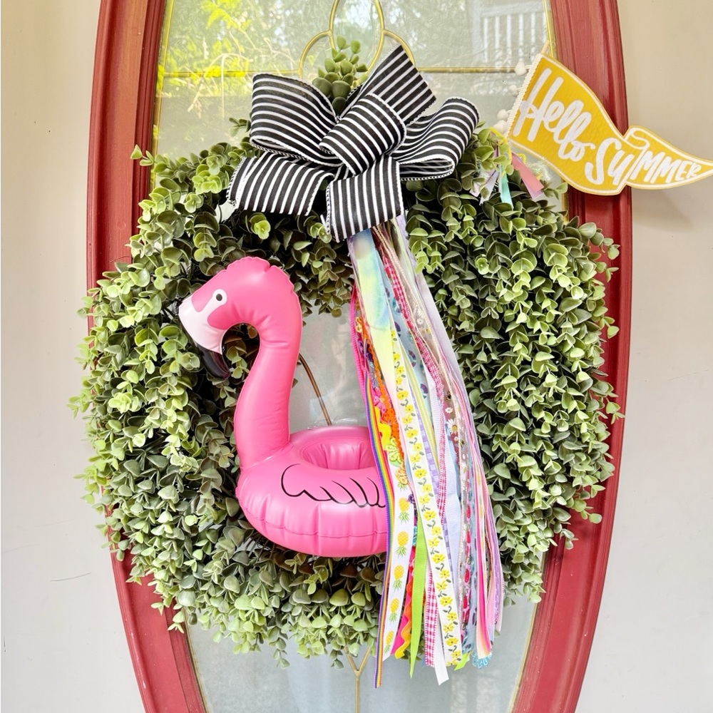Summer ribbon trim bundle for wreath